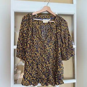 Anthropologie Maeve Strawberry Blouse